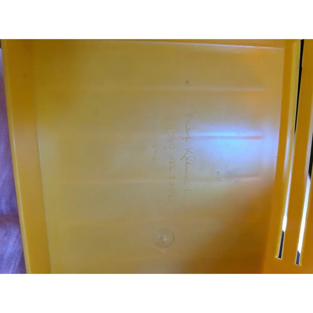 Max Klein plastic yellow desk accessory vintage MCM retro pen holder